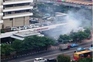 Lokasi kejadian bom bunuh diri di Sarinah Thamrin, Jakarta.